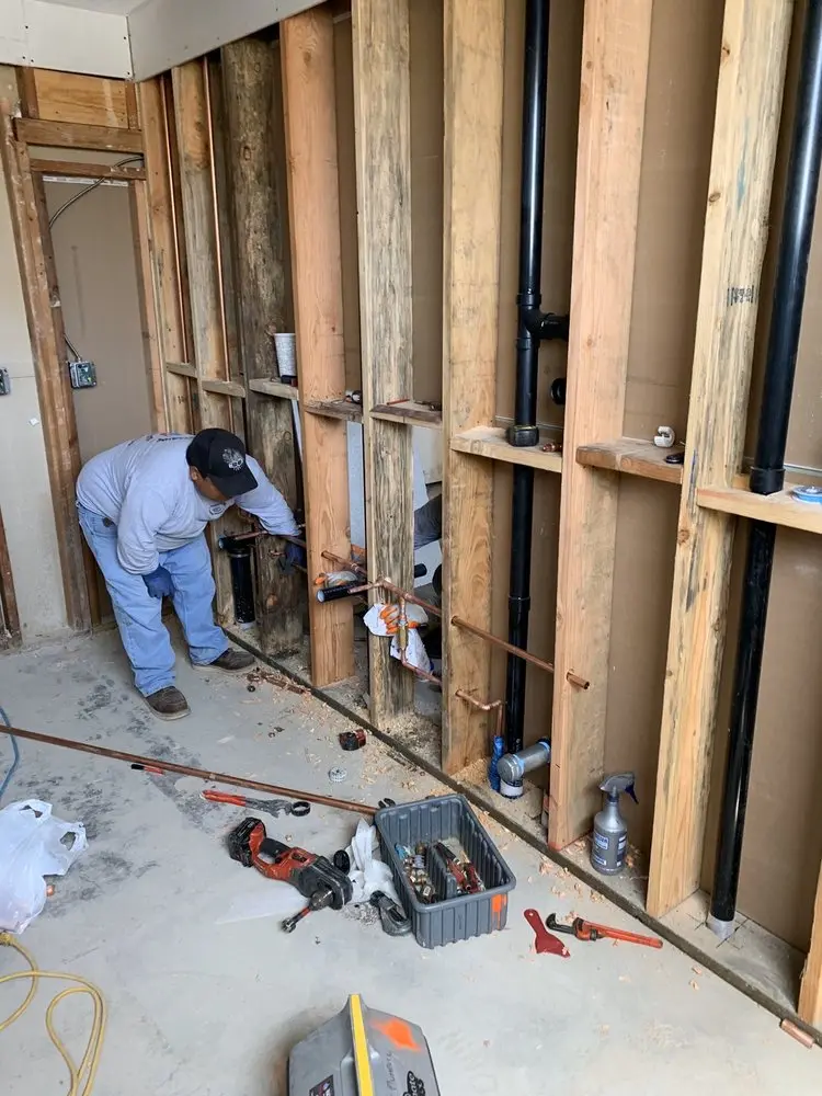 Commercial rough-in plumbing for Gas Line Repair in Firestone